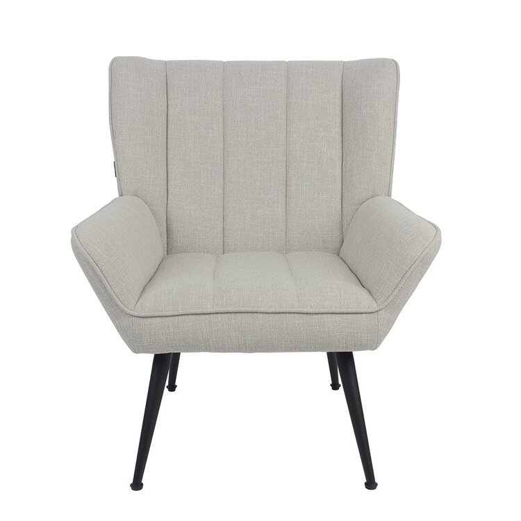 Fauteuil City tissu lin taupe