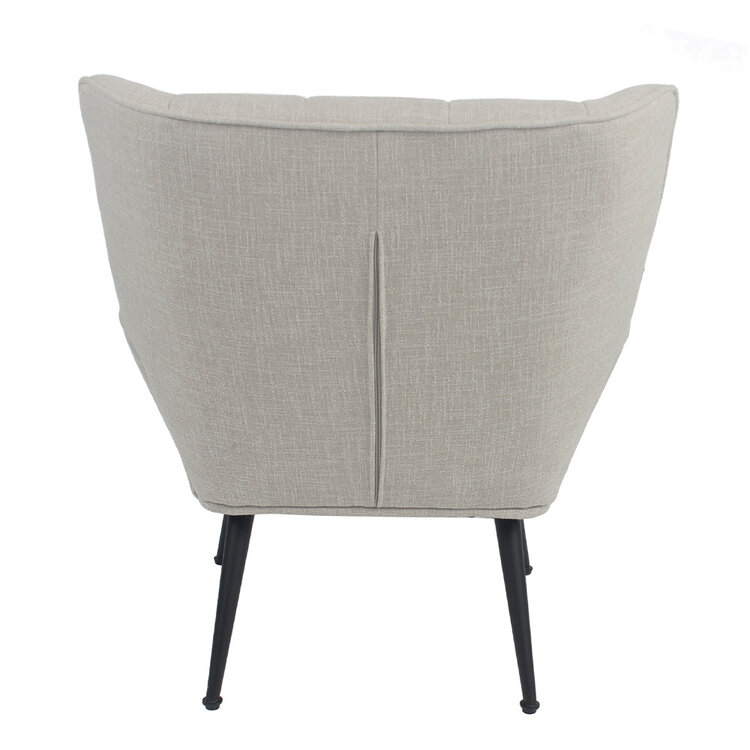 Fauteuil City tissu lin taupe