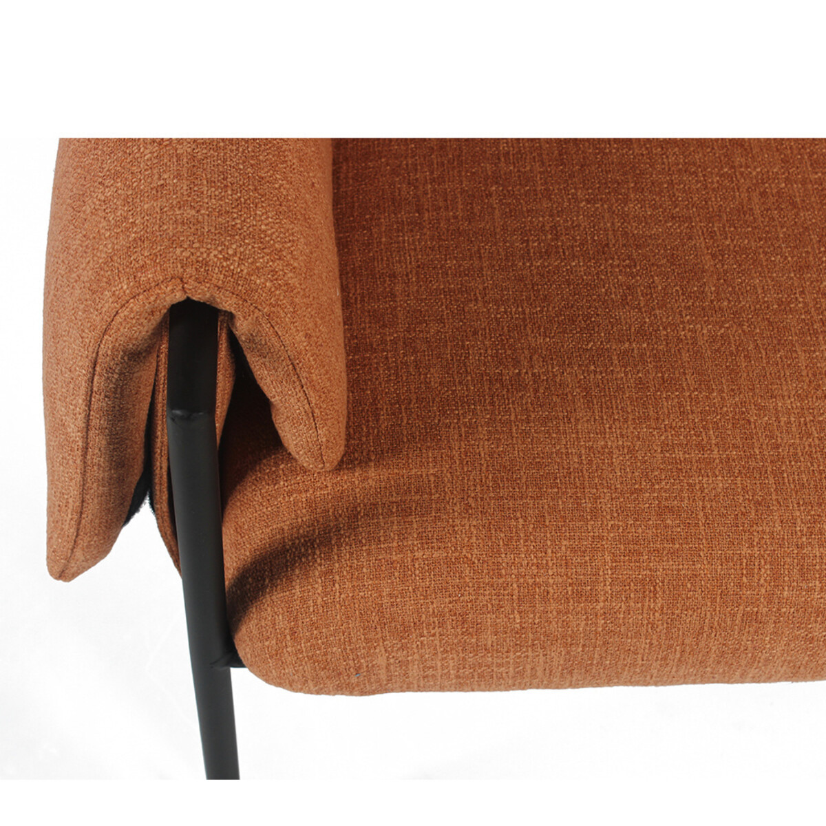 Tissu lin uni orange | Tissu fil & compagnie
