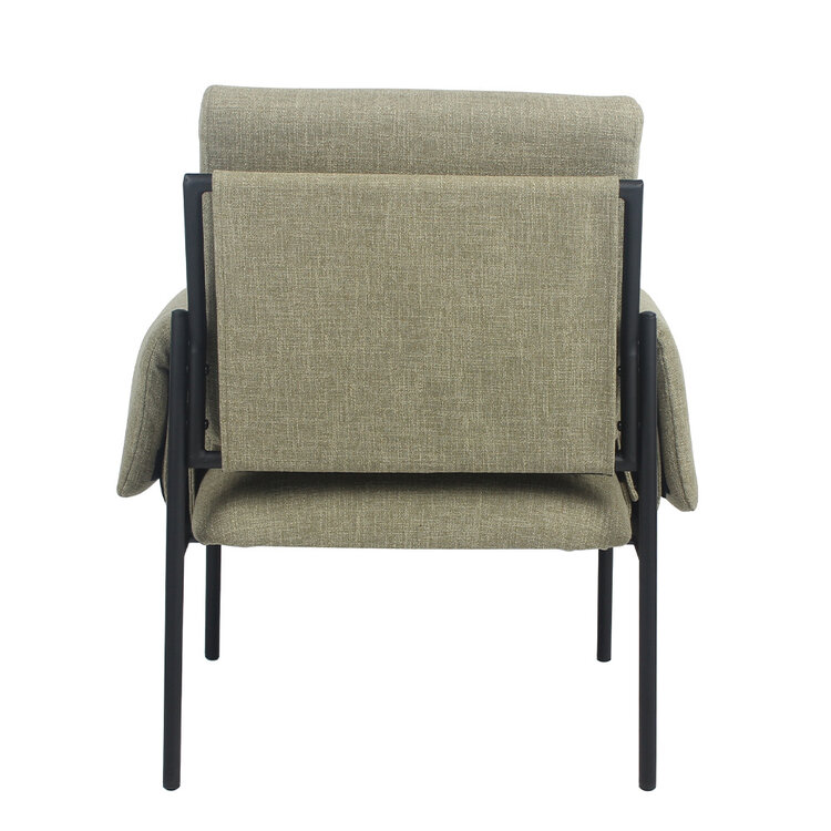 Fauteuil Urban tissu lin vert olive