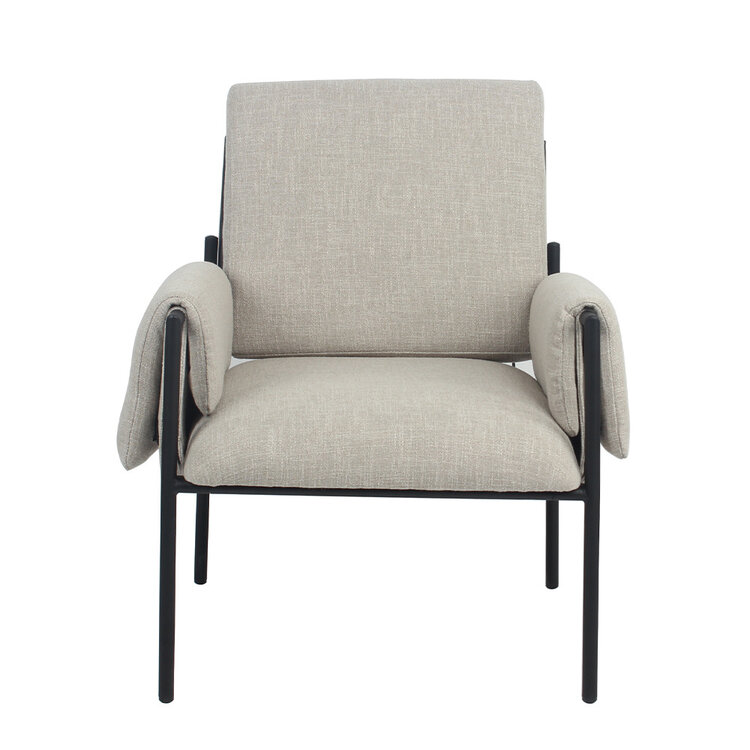 Fauteuil Urban tissu lin taupe