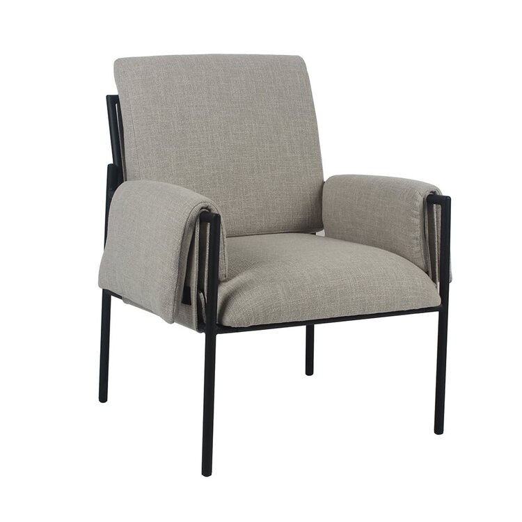 Fauteuil Urban tissu lin taupe