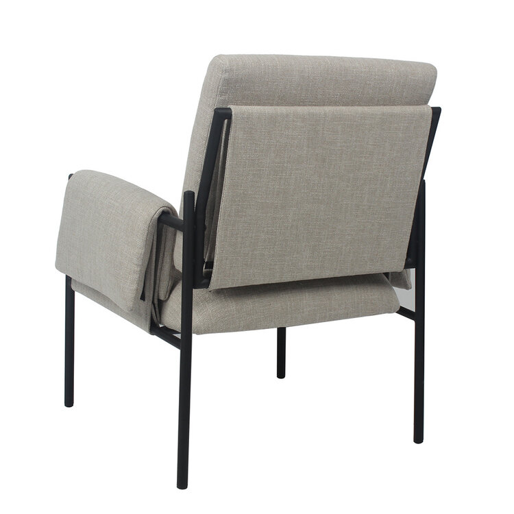 Fauteuil Urban tissu lin taupe