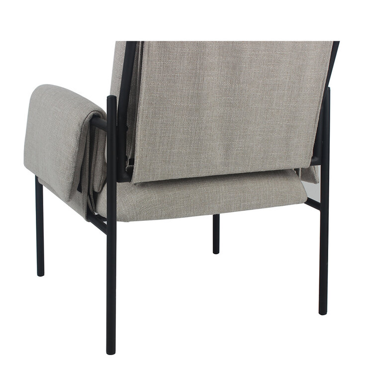 Fauteuil Urban tissu lin taupe