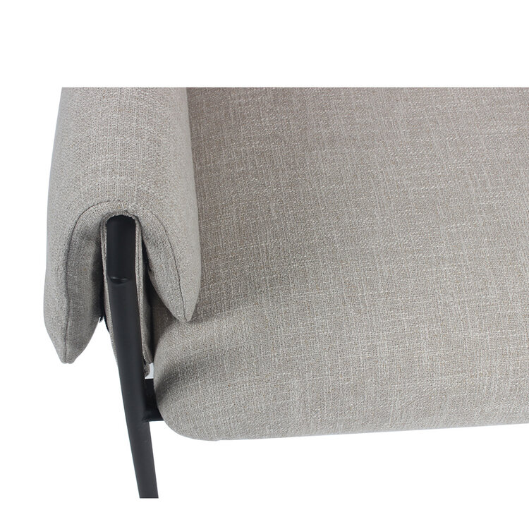 Fauteuil Urban tissu lin taupe