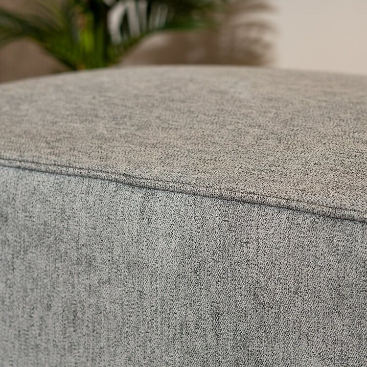 Pouf Scandinave Memphis tissu mélangé anthracite