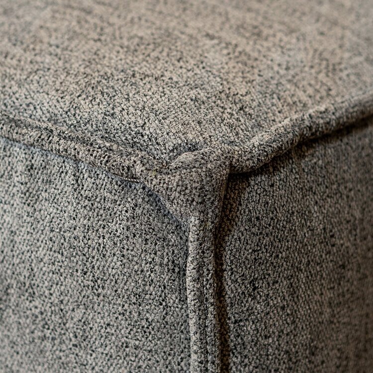 Pouf Scandinave Memphis tissu mélangé anthracite