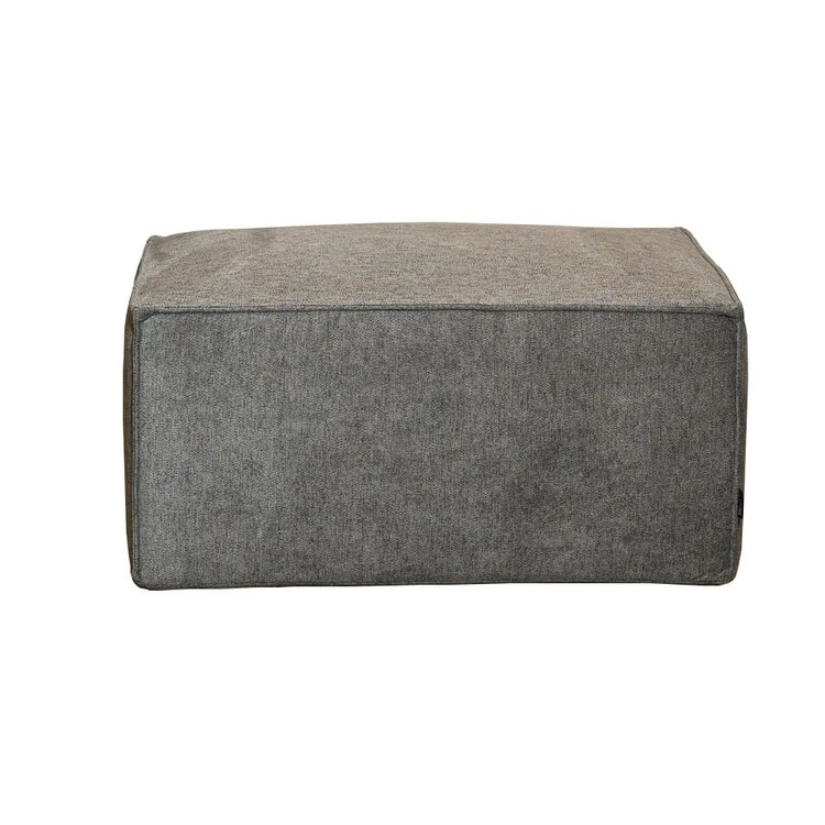 Pouf Scandinave Memphis tissu mélangé anthracite