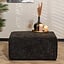 Pouf Memphis tissu chenille noir