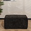 Pouf Memphis tissu chenille noir