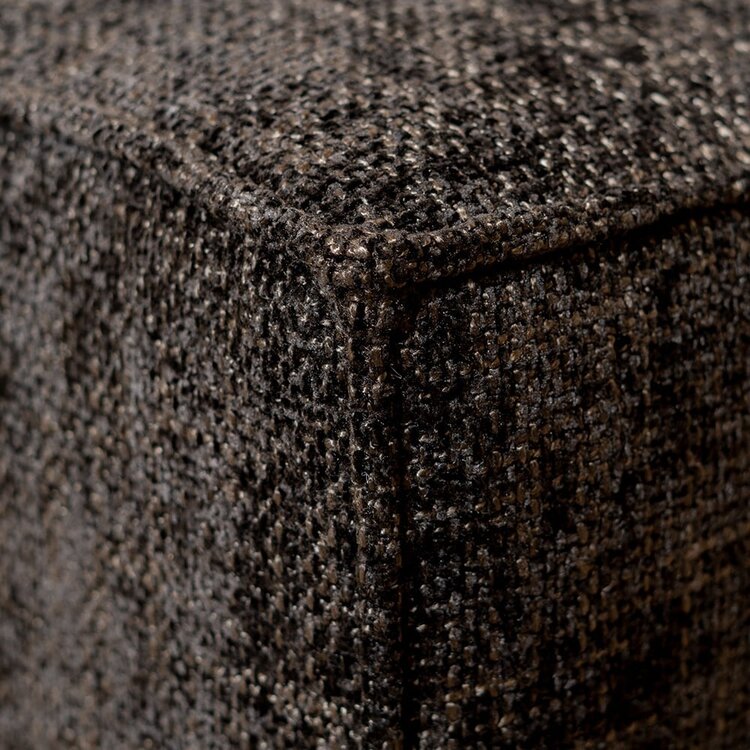 Pouf Memphis tissu chenille noir