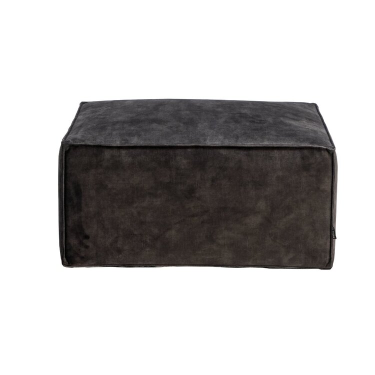 Pouf Memphis velours anthracite