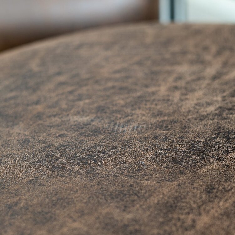 Pouf éco-cuir Kyla marron