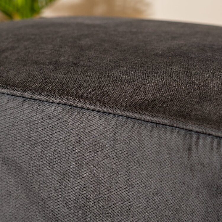 Pouf Scandinave Memphis tissu mélangé noir