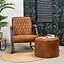 Pouf éco-cuir Kyla cognac