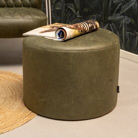 Pouf éco-cuir Kyla vert