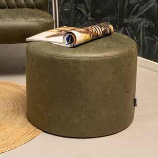 Pouf éco-cuir Kyla vert