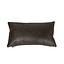 Coussin Kyla eco-cuir anthracite 25 x 45 cm