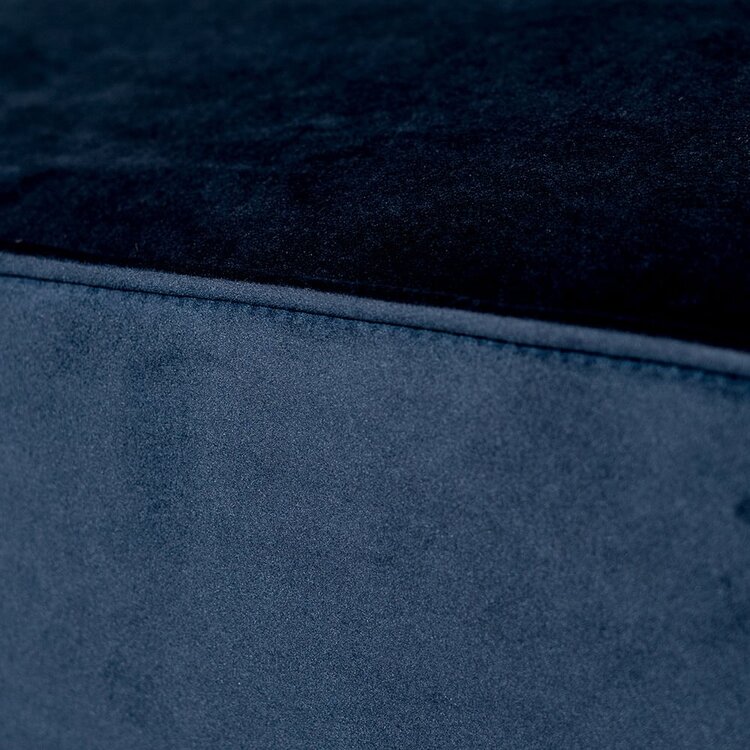 Pouf Memphis velours bleu