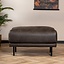 Hocker Denver en cuir écologique anthracite