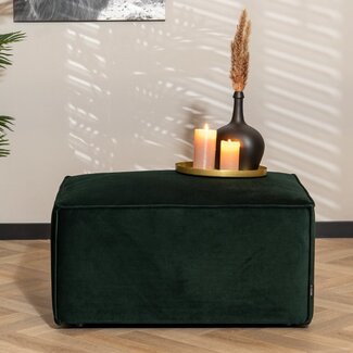 Pouf Memphis velours vert