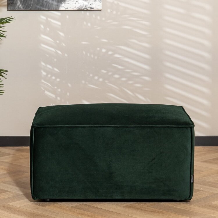 Pouf Memphis velours vert