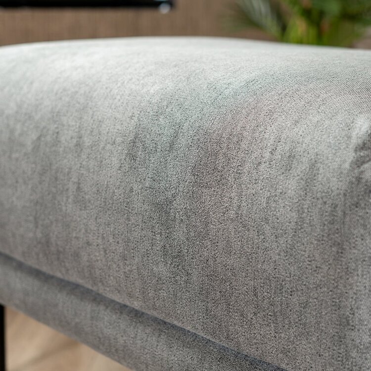 Hocker scandinave Denver Tissu chiné anthracite