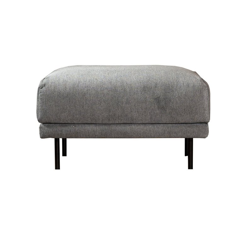 Hocker scandinave Denver Tissu chiné anthracite