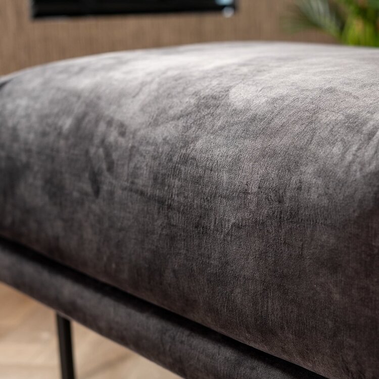Hocker Denver velours anthracite