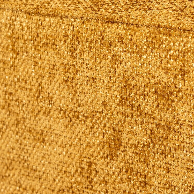 Pouf Memphis tissu chenille cognac