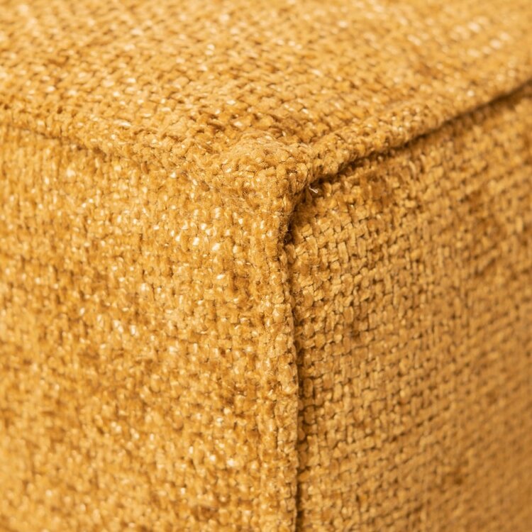 Pouf Memphis tissu chenille cognac