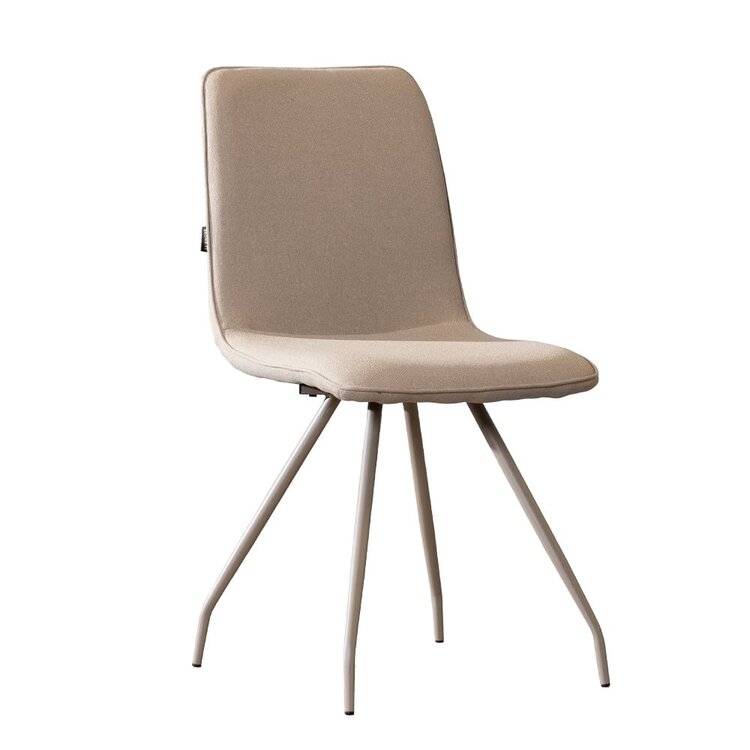 Chaise de salle à manger scandinave Pippi taupe tissu recyclé