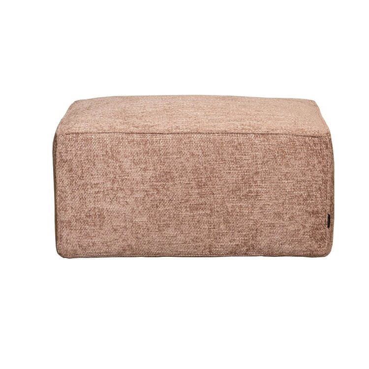 Pouf Memphis tissu chenille rose