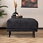 Hocker scandinave Denver Tissu chiné noir