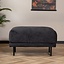 Hocker scandinave Denver Tissu chiné noir