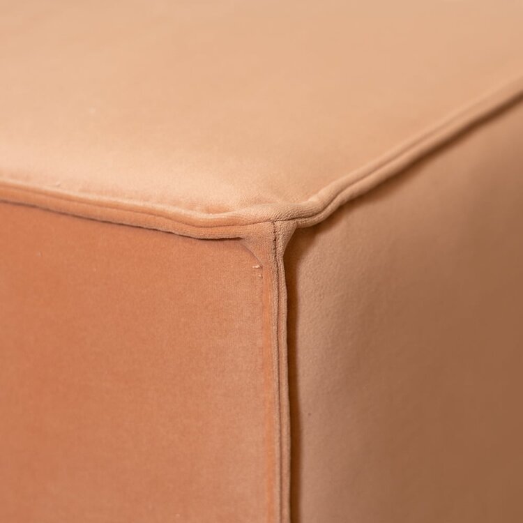 Pouf Memphis velours rose