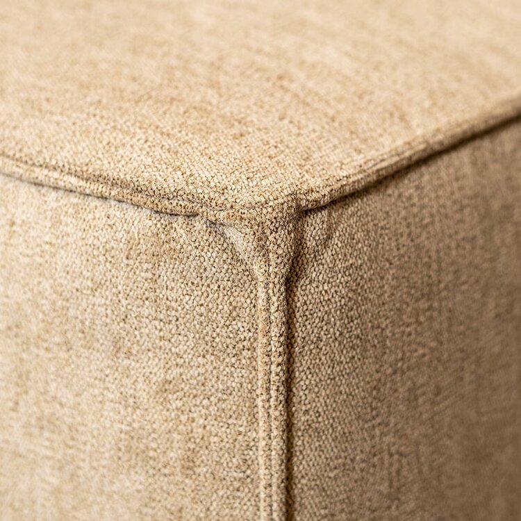 Pouf Scandinave Memphis tissu mélangé taupe