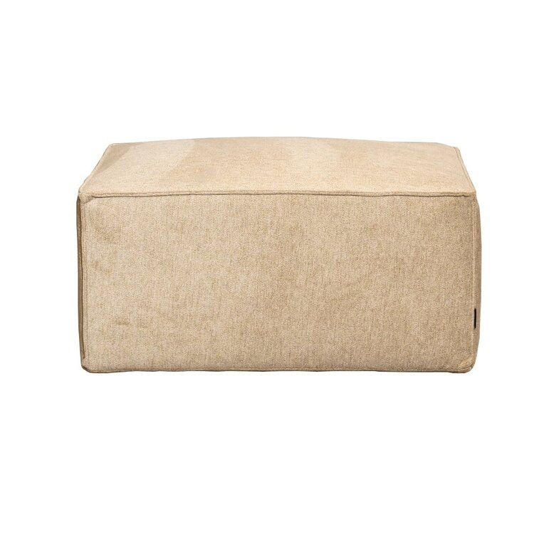 Pouf Scandinave Memphis tissu mélangé taupe