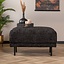 Hocker Denver tissu chenille noir
