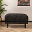 Hocker Denver tissu chenille noir
