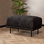 Hocker Denver tissu chenille noir