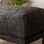 Hocker Denver tissu chenille noir