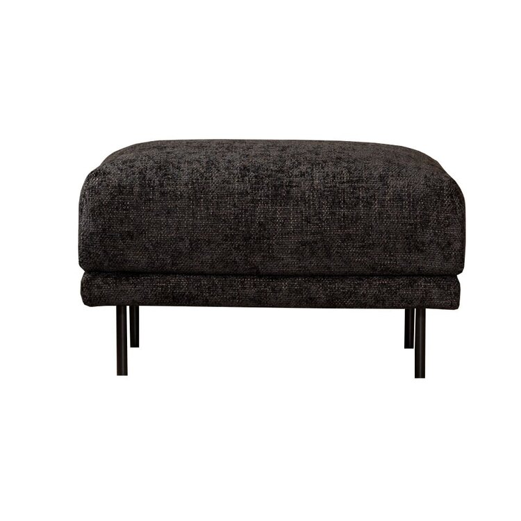 Hocker Denver tissu chenille noir