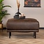 Hocker Denver en cuir écologique brun