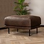 Hocker Denver en cuir écologique brun