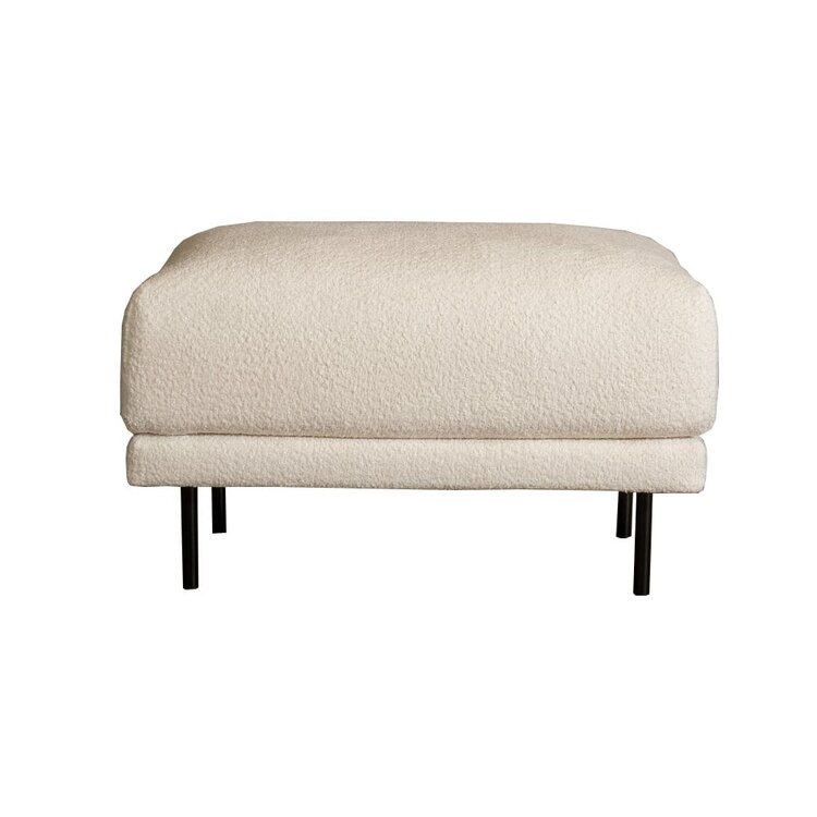 Hocker scandinave Denver bouclette blanc