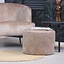 Pouf velours Beau taupe
