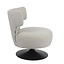 Fauteuil pivotant Metro tissu lin taupe