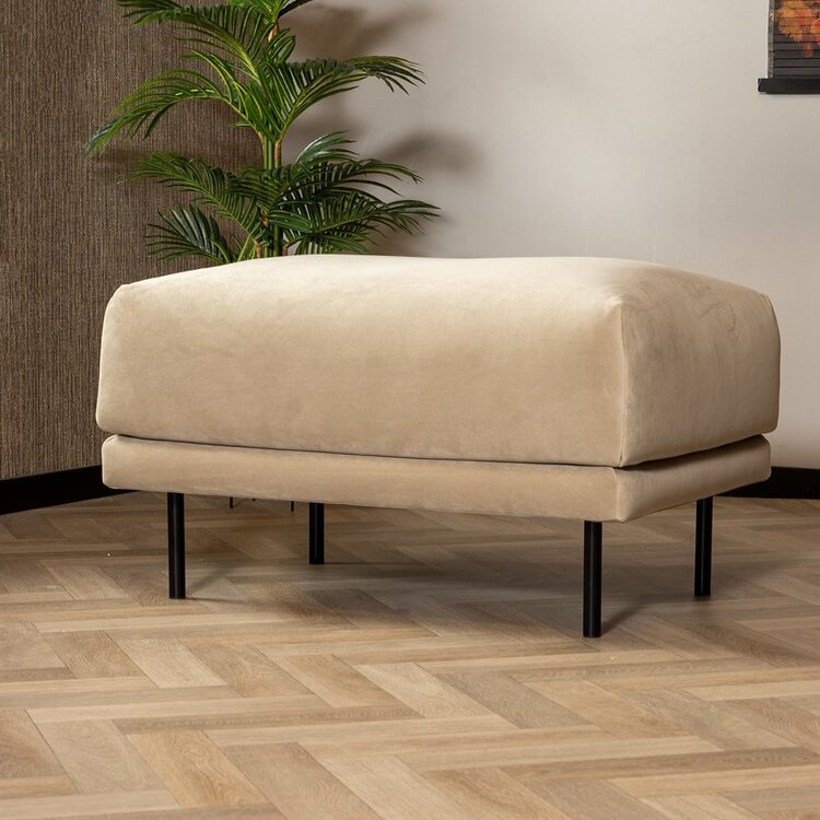 Hocker Denver velours beige