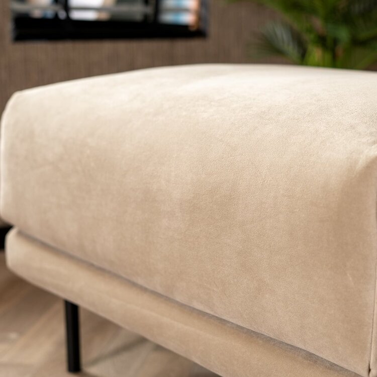 Hocker Denver velours beige